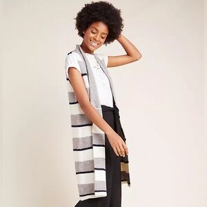 Anthropologie Pencey Longline Striped Cardigan Vest NWT Small